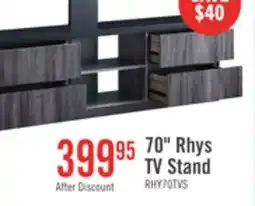 The Brick Rhys 70 Modern TV Stand with Mount, Storage and Cable Management for TVs up to 80- Distressed Grey offer