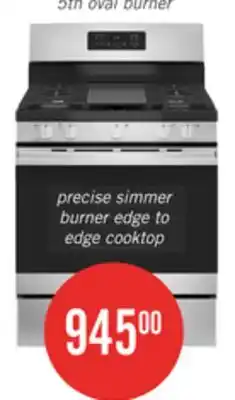 The Brick GE 5 Cu. Ft. Gas Range with Steam Clean and 5 Burners - Stainless Steel - JCGBS66SEKSS offer