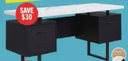 The Brick Winslow 60 Desk with 3-Drawers – Black offer