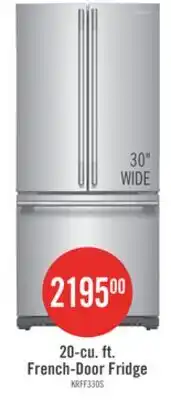 The Brick KitchenAid 20 Cu. Ft. 30 French Door Refrigerator - PrintShield Stainless Steel - KRFF330SPS offer