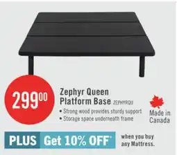The Brick Zephyr Queen Platform Base offer