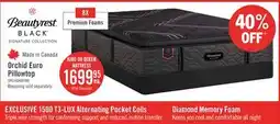 The Brick Beautyrest Black Signature Orchid Euro Pillowtop King Mattress offer