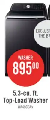 The Brick Samsung 5.4 Cu. Ft. Top-Load Washer - Black Stainless Steel - WA46CG3505AVA4 offer