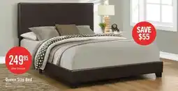 The Brick Queen Size Dark Brown Leather-look Bed offer