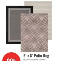 The Brick 5' x 8' Patio Rug offer