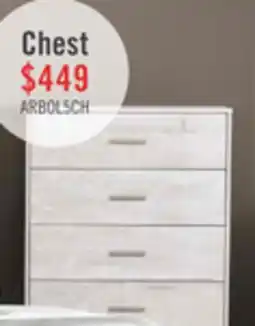 The Brick Arbor Bedroom Chest of Drawers, 5-Drawer, 31.5W x 48.4H - Driftwood White offer