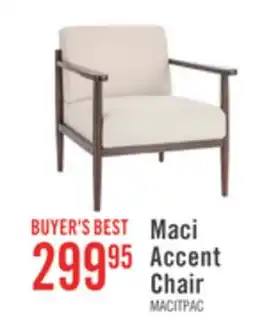 The Brick Maci 28.9 Linen-Look Accent Chair with Wood Legs – Taupe offer
