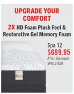 The Brick Springwall Spa 12 Plush Smooth Top Queen Mattress in a Box offer