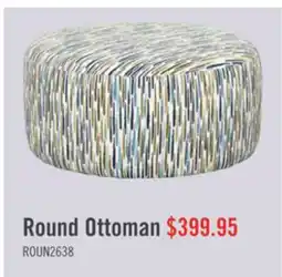 The Brick Made in Canada Customizable Sofa Lab Round 38 Fabric Ottoman – Capri Accent Fabric offer