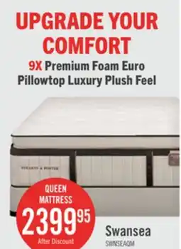 The Brick Stearns & Foster Swansea Luxury Euro Pillowtop Queen Mattress offer