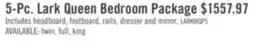 The Brick 5-Pc. Lark Queen Bedroom Package offer