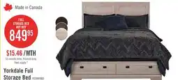 The Brick Yorkdale 6-Drawer Platform Bed with Headboard & Storage Frame, Made in Canada, White - Full Size offer