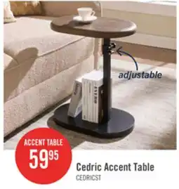 The Brick Cedric 18 Adjustable Accent Table – Walnut Oak and Black offer