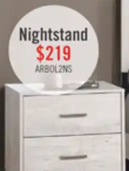 The Brick Arbor Bedside 2-Drawer Nightstand, 20.1W x 23.8H - Driftwood White offer