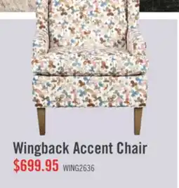 The Brick Made in Canada Sofa Lab Customizable Wingback 30 Fabric Accent Chair – Rose Accent Fabric offer