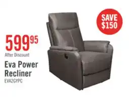 The Brick Eva 29.5 Faux Suede Power Reclining Chair - Dark Grey offer