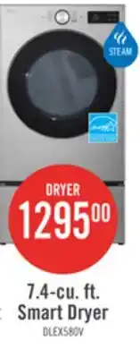 The Brick LG 7.4 Cu. Ft. Smart Front-Load Electric Dryer with AI Sensory Dry - Graphite Steel - DLEX5800V offer