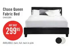 The Brick Chase Upholstered Bed in Brown Vegan-Leather Fabric - Queen Size offer
