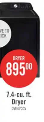 The Brick Samsung 7.4 Cu. Ft. Electric Dryer - Black Stainless Steel - DVE47CG3500VAC offer
