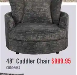 The Brick Made in Canada Sofa Lab Customizable Cuddler 48 Fabric Accent Chair – Plush Charcoal offer