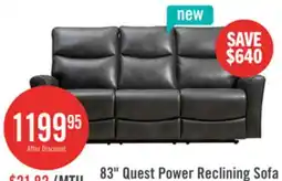 The Brick 83 QuestPower Reclining Sofa offer
