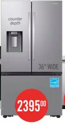 The Brick Samsung Bespoke AI 35.75 26 Cu. Ft 3-Door French Door Refrigerator – Silver - RF27CG5B30SRAA offer
