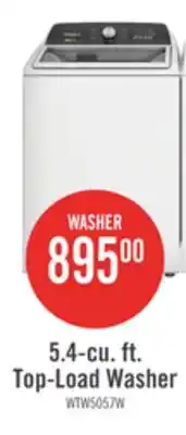 The Brick Whirlpool 5.4 Cu. Ft. Top-Load Washer - White - WTW5057LW offer