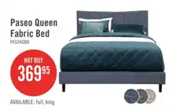 The Brick Paseo Upholstered Platform Bed in Navy Fabric - Queen Size offer