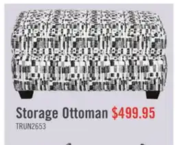 The Brick Made in Canada Customizable Sofa Lab Trunk 39 Fabric Storage Ottoman – Noir Accent Fabric offer