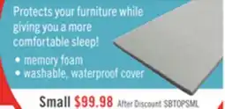 The Brick Small Memory Foam Sofa Bed Topper with Removable Zippered Cover offer