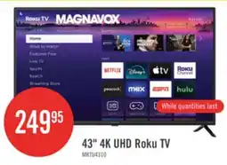 The Brick Magnavox 43 4K Ultra HD Roku Smart TV offer