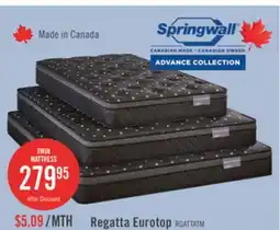 The Brick Springwall Advance Regatta Eurotop Medium Twin Mattress offer