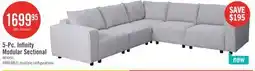 The Brick Infinity Modular 5-Piece Chenille Fabric Sofa Sectional – Taupe offer