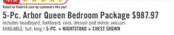 The Brick Arbor 5pc Bedroom Set with Panel Bed, Dresser & Mirror, Driftwood White - Queen Size offer