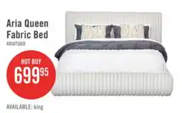 The Brick Aria Upholstered Platform Bed in Grey Fabric, Tufted - Queen Size offer
