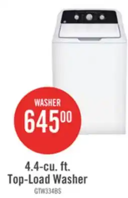 The Brick GE 4.4 Cu Ft. Top Load Washer – White - GTW334BMRWS offer