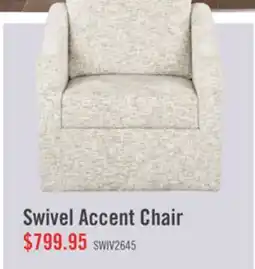 The Brick Made in Canada Sofa Lab Customizable Swivel 32 Fabric Accent Chair – Rust Accent Fabric offer
