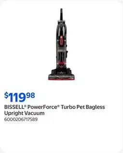 Walmart BISSELL PowerForce Turbo Pet Bagless Upright Vacuum offer