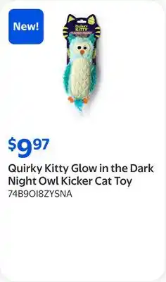 Walmart Quirky Kitty Glow in the Dark Night Owl Kicker Cat Toy offer