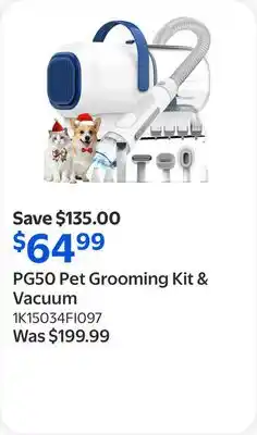 Walmart PG50 Pet Grooming Kit & Vacuum offer