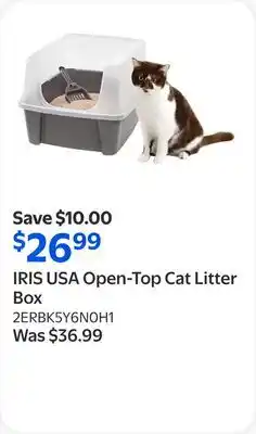 Walmart IRIS USA Open-Top Cat Litter Box offer