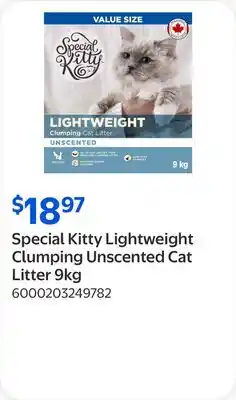 Walmart Special Kitty Lightweight Clumping Unscented Cat Litter offer