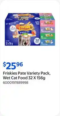 Walmart Friskies Pate Variety Pack, Wet Cat Food offer