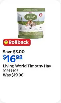 Walmart Living World Timothy Hay offer