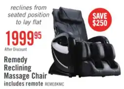 The Brick Remedy 48.4 Faux Leather Reclining Massage Chair - Black offer