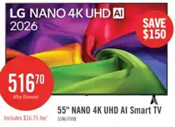 The Brick LG 55 NU850 Nano 4K Smart webOS TV (55NU850BPUA.ACC) – 2026 Model offer
