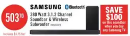 The Brick Samsung 380 Watt 3.1.2 Channel Soundbar & Wireless Subwoofer offer