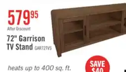 The Brick Garrison 72 Modern TV Stand with Storage and Cable Management for TV's up to 80 – Dark Brown offer