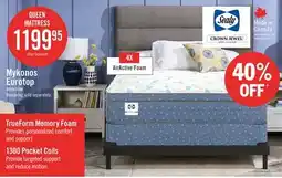 The Brick Sealy Posturepedic Luxury Crown Jewel Resort Mykonos Eurotop Queen Mattress offer