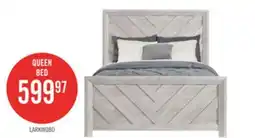 The Brick Lark 6pc Bedroom Set with Panel Bed, Dresser, Mirror & Nightstand, Rustic White - Queen Size offer